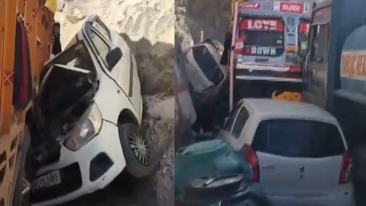 Deadly Highway Crash in Kargil: Truck Crushes Car, Triggers Multi-Vehicle Pile-Up