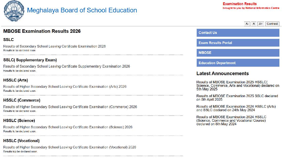 MBOSE SSLC Result 2026 Date Confirmed: Meghalaya Board to Announce Class 10 Results on April 7