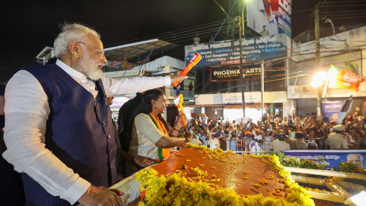 Modi’s Roadshow Energizes Thiruvananthapuram Ahead of Kerala Assembly Elections