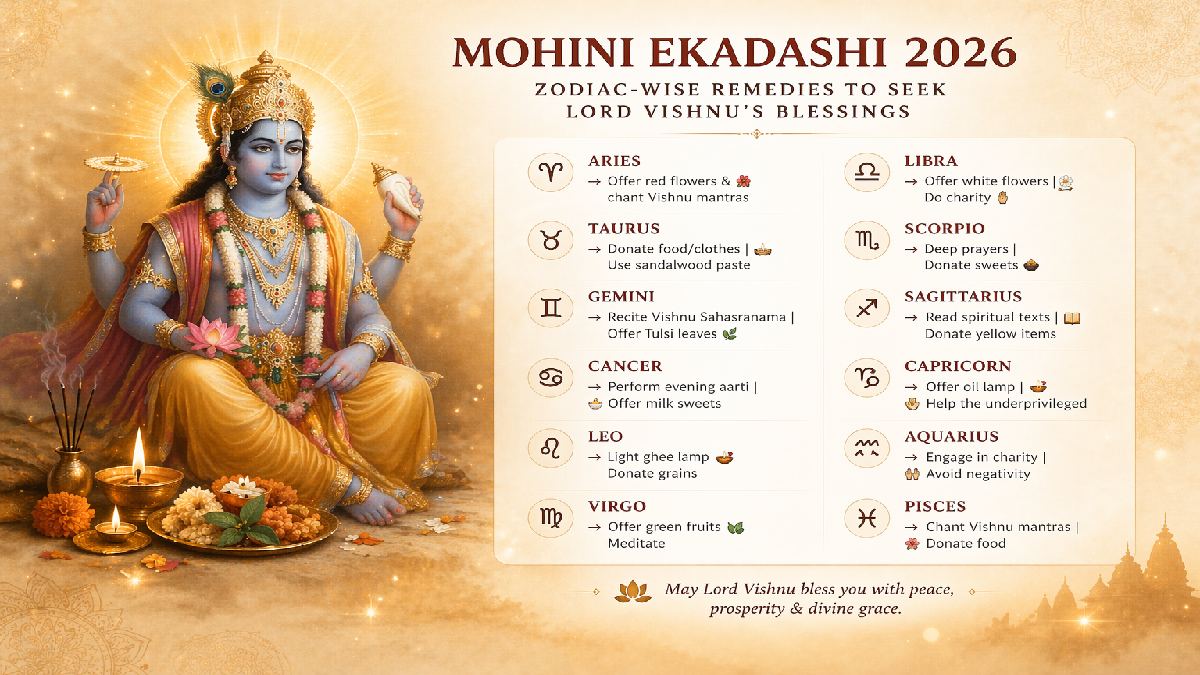 Mohini Ekadashi 2026 Horoscope: Zodiac-wise Remedies to Seek Lord Vishnu’s Blessings