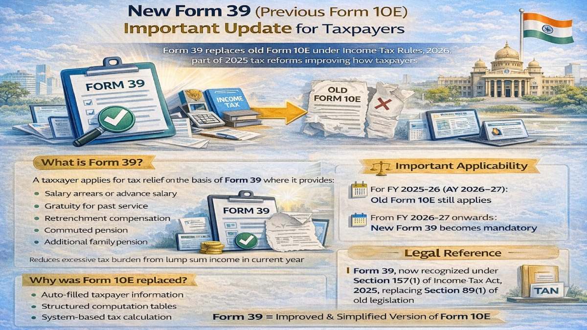 Form 39 vs Form 10E: New Income Tax Relief Form 2026 Explained for Taxpayers