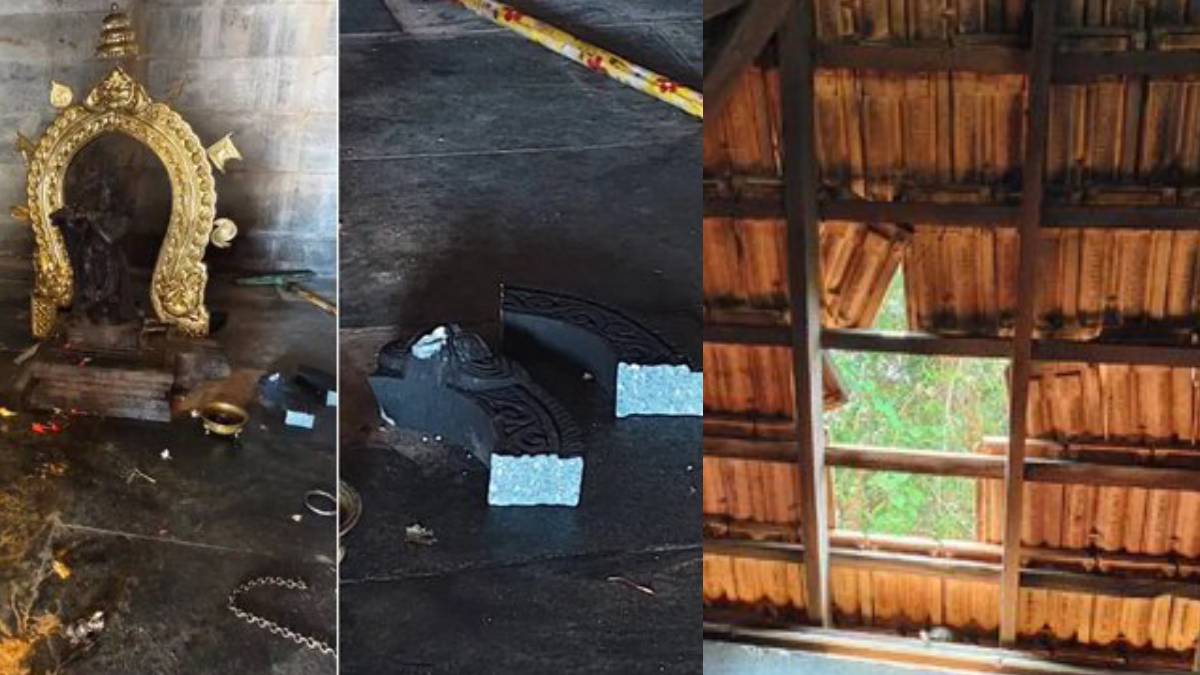 ಗರ್ಭಗುಡಿಗೆ ನುಗ್ಗಿ ದೇವರ ವಿಗ್ರಹವನ್ನೇ ಪುಡಿ ಮಾಡಿದ ಕಿರಾತಕ - ಪವಿತ್ರ ಪಂಚಲಿಂಗೇಶ್ವರ ದೇವಸ್ಥಾನ!!