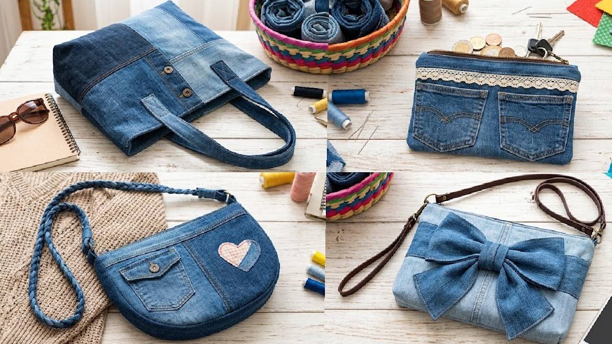 ನಿಮ್ಮ ಹಳೆಯ ಜೀನ್ಸ್ ಪ್ಯಾಂಟ್ ಇನ್ನು ಮುಂದೆ ವೇಸ್ಟ್ ಅಲ್ಲ - ಮನೆಯಲ್ಲೇ ತಯಾರಿಸಿ ಸಾವಿರ ರೂಪಾಯಿ ಬೆಲೆಬಾಳೋ ಬ್ಯಾಗ್!!
