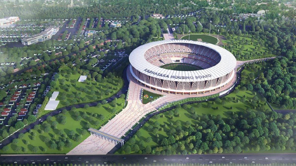 RCB ಅಭಿಮಾನಿಗಳಿಗೆ ಲಾಟರಿ - ಬೆಂಗಳೂರಿನಲ್ಲಿ ರೆಡಿಯಾಗ್ತಿದೆ ವಿಶ್ವದ ಅತಿ ದೊಡ್ಡ ಕ್ರಿಕೆಟ್ ಹಬ್, ಇಲ್ಲಿದೆ ನೋಡಿ!!