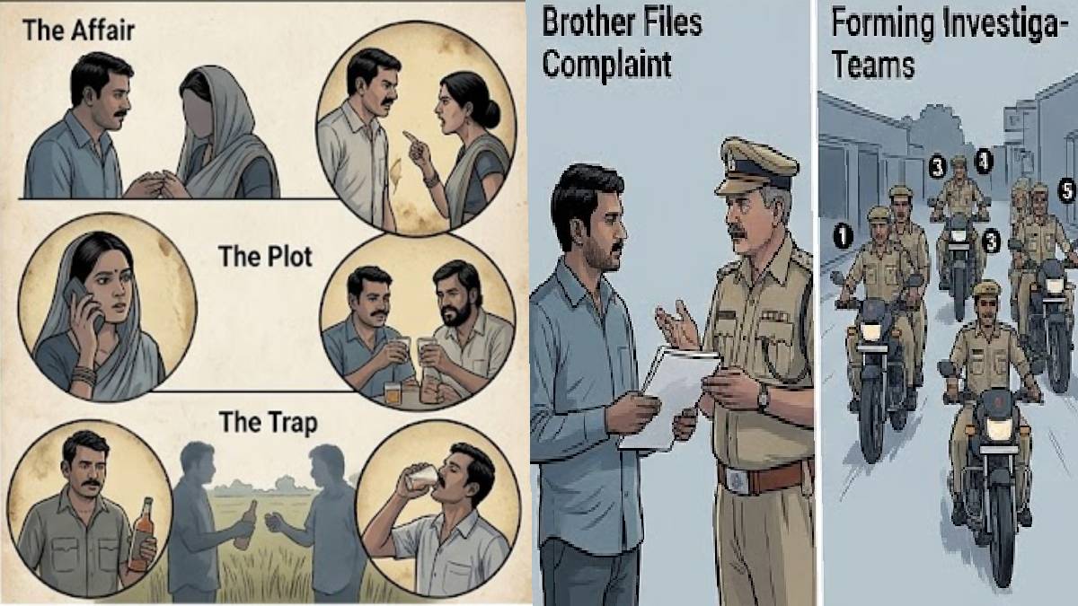 ಪತ್ನಿಯ ಅಕ್ರಮ ಸಂಬಂಧಕ್ಕೆ ಬಲಿಯಾದ ಪತಿ - ಎಣ್ಣೆ ಪಾರ್ಟಿ ಹೆಸರಲ್ಲಿ ನಡೆದ ಕಿರಾತಕ ಸಂಚಿನ ಕರಾಳ ಕಥೆ ಇಲ್ಲಿದೆ!!