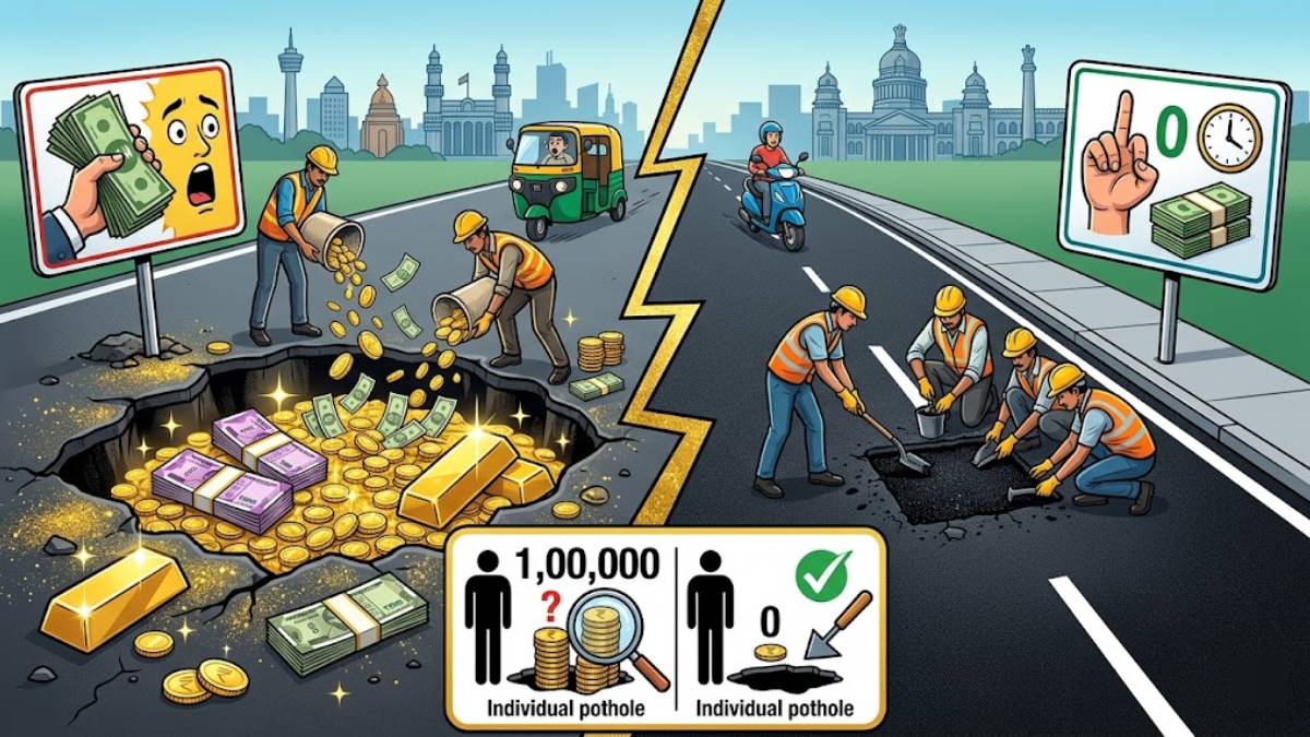 1 ಲಕ್ಷ ರೂ, ಗುಂಡಿ ಮೇಲೆ ವಾಹನ ಓಡಿಸಿದರೆ ದಂಡ ಬೀಳುತ್ತಾ? ಬೆಂಗಳೂರಿನ ಹೈಟೆಕ್ ಗುಂಡಿಗಳ ಖರ್ಚು ವೆಚ್ಚ ಇಲ್ಲಿದೆ ನೋಡಿ!!