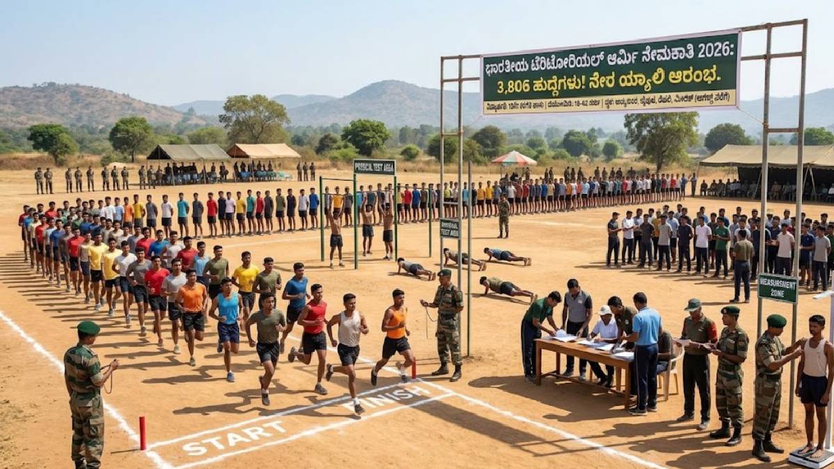 ಸೇನೆ ಸೇರಲು ಬಯಸುವವರಿಗೆ ಬಂಪರ್ ಆಫರ್ - ಟೆರಿಟೋರಿಯಲ್ ಆರ್ಮಿಯಲ್ಲಿ 3,806 ಹುದ್ದೆಗಳ ಭರ್ತಿ!!