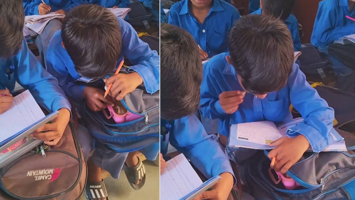 ಪಾಠದ ಮಧ್ಯೆ ಹಸಿವಿನ ಆಟ | Photo Credit: https://www.instagram.com/naziaaamir4/