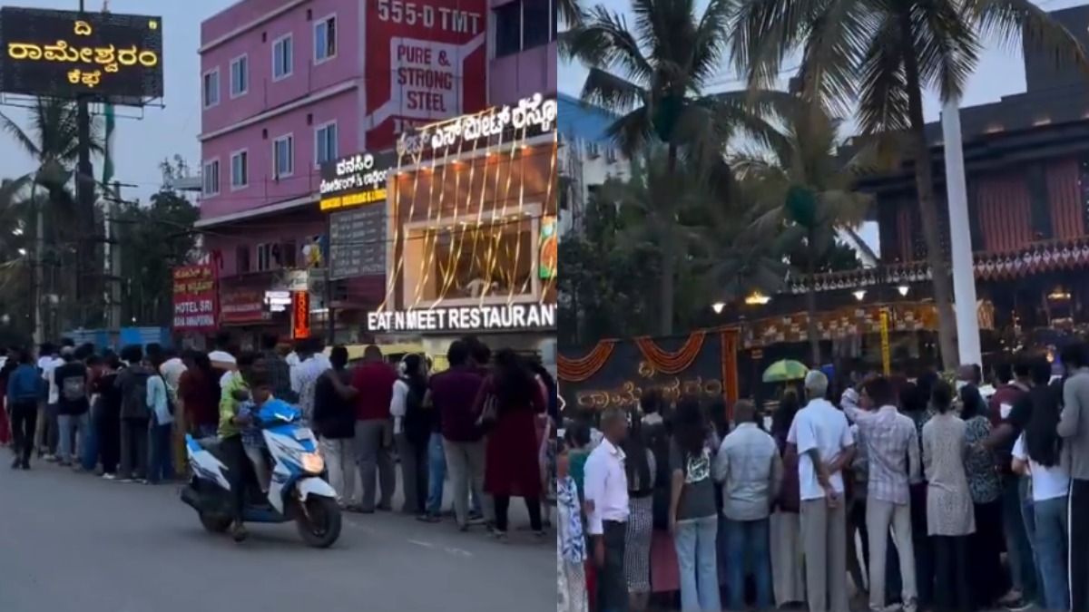 Massive Crowd Flocks to New Rameshwaram Cafe Outlet Offer Draws Long Queues