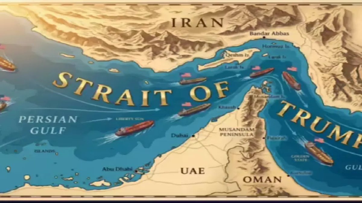 Trump Shares ‘Strait of Trump’ Map Amid Iran Blockade Tensions