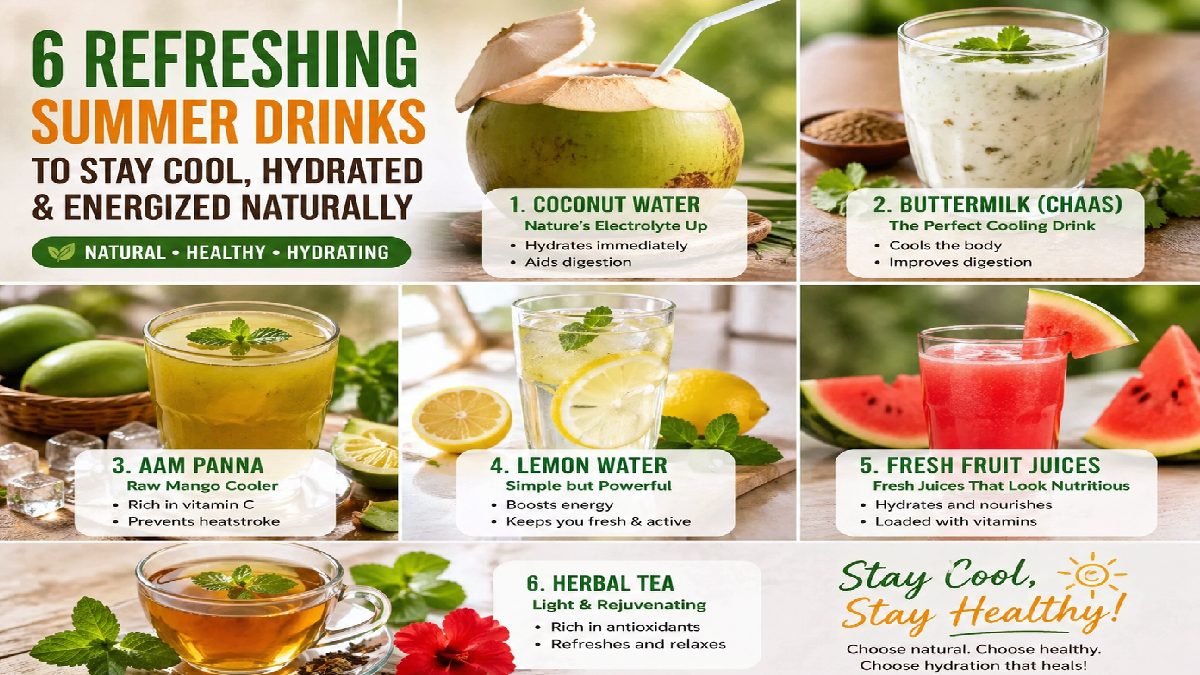 6 Refreshing Summer Drinks to Stay Cool, Hydrated, and Energized Naturally