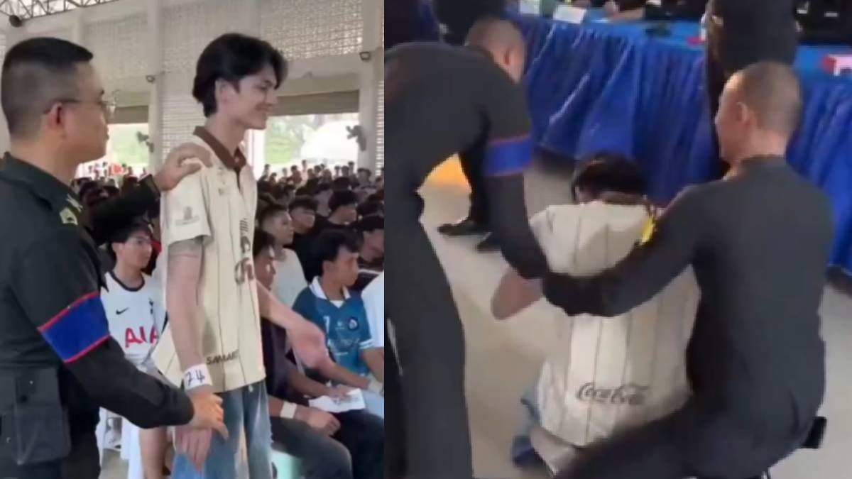 Thai Man Faints After Drawing Red Card in Military Conscription Lottery