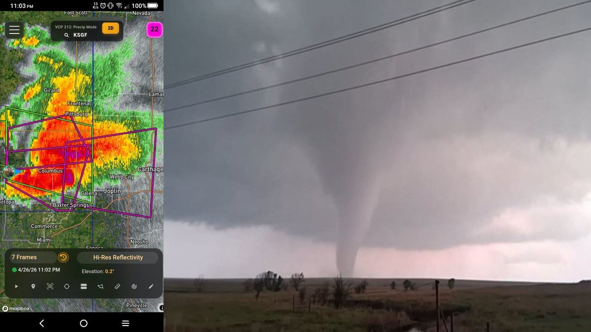 PDS Alert Issued as Tornado Threat Looms Over Joplin, Missouri; Severe Supercell Moves East