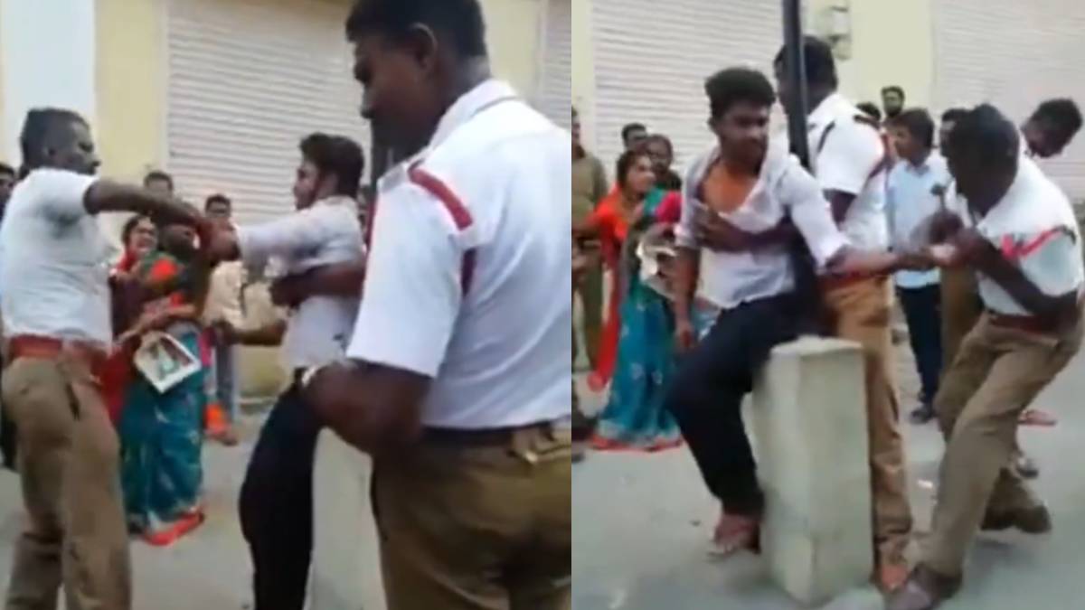 'ಸಾರ್ ದಯವಿಟ್ಟು ನನ್ನ ಮಗನನ್ನ ಬಿಟ್ಟುಬಿಡಿ' ಎಂದು ಕೈಮುಗಿದರೂ ದರ್ಪ ತೋರಿದ ಘಟನೆ  - ವಿಡಿಯೋ ವೈರಲ್!!