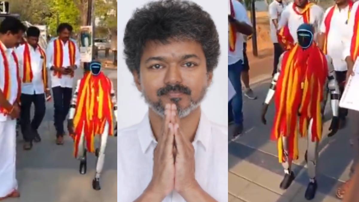 ದಳಪತಿ ವಿಜಯ್ ಹೈಟೆಕ್ ಪಾಲಿಟಿಕ್ಸ್! ಕೊಯಮತ್ತೂರು ರಸ್ತೆಯಲ್ಲಿ ಮತ ಕೇಳಲು ಇಳಿದ 'ರೋಬೋಟ್'!!