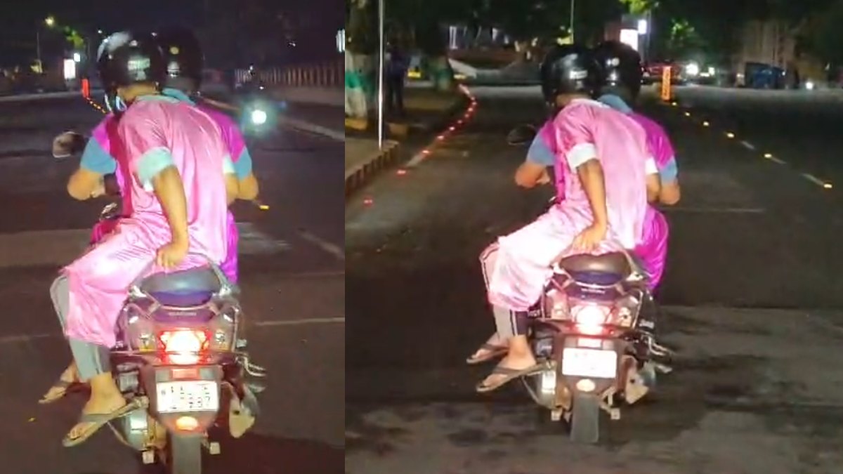 Udupi Viral Video: Men in Nightwear Riding Scooty Near Manipal Campus Sparks Controversy