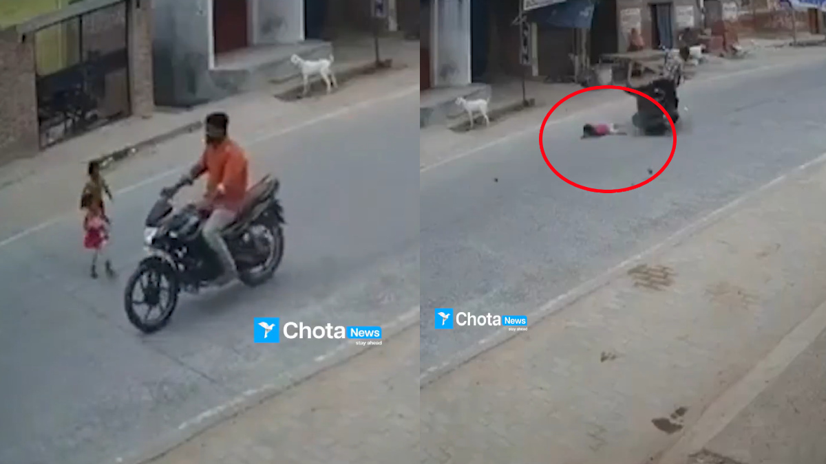 UP Tragedy: Young Girl Killed While Helping Friend Cross Road | CCTV Viral