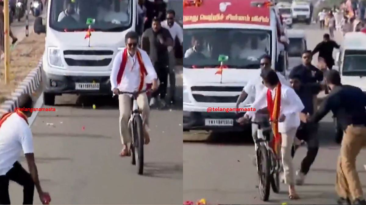 Vijay Viral Video | Photo Credit: https://x.com/TelanganaMaata