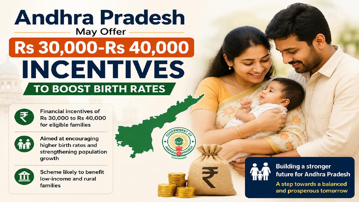 Andhra Pradesh May Offer Rs 30,000-Rs 40,000 Incentives to Boost Birth Rates