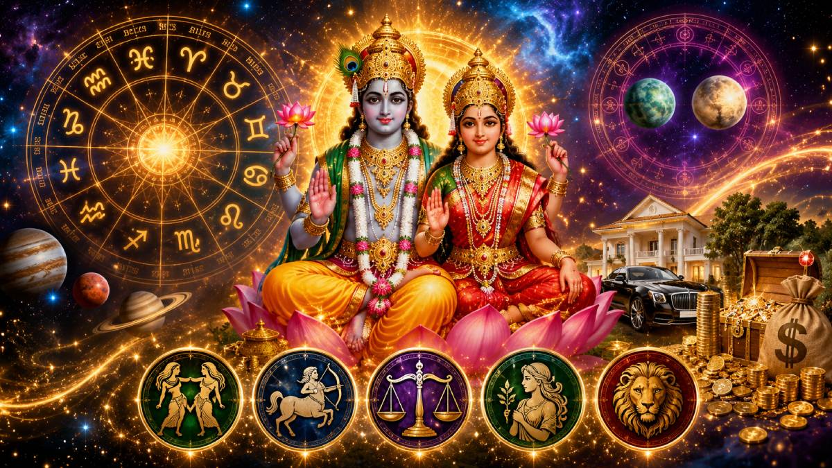 ಲಕ್ಷ್ಮೀ ನಾರಾಯಣ ರಾಜಯೋಗ 2026 - ನಾಳೆಯಿಂದ ಈ 5 ರಾಶಿಯವರಿಗೆ ಕುಬೇರ ಯೋಗ ಪ್ರಾರಂಭ!!
