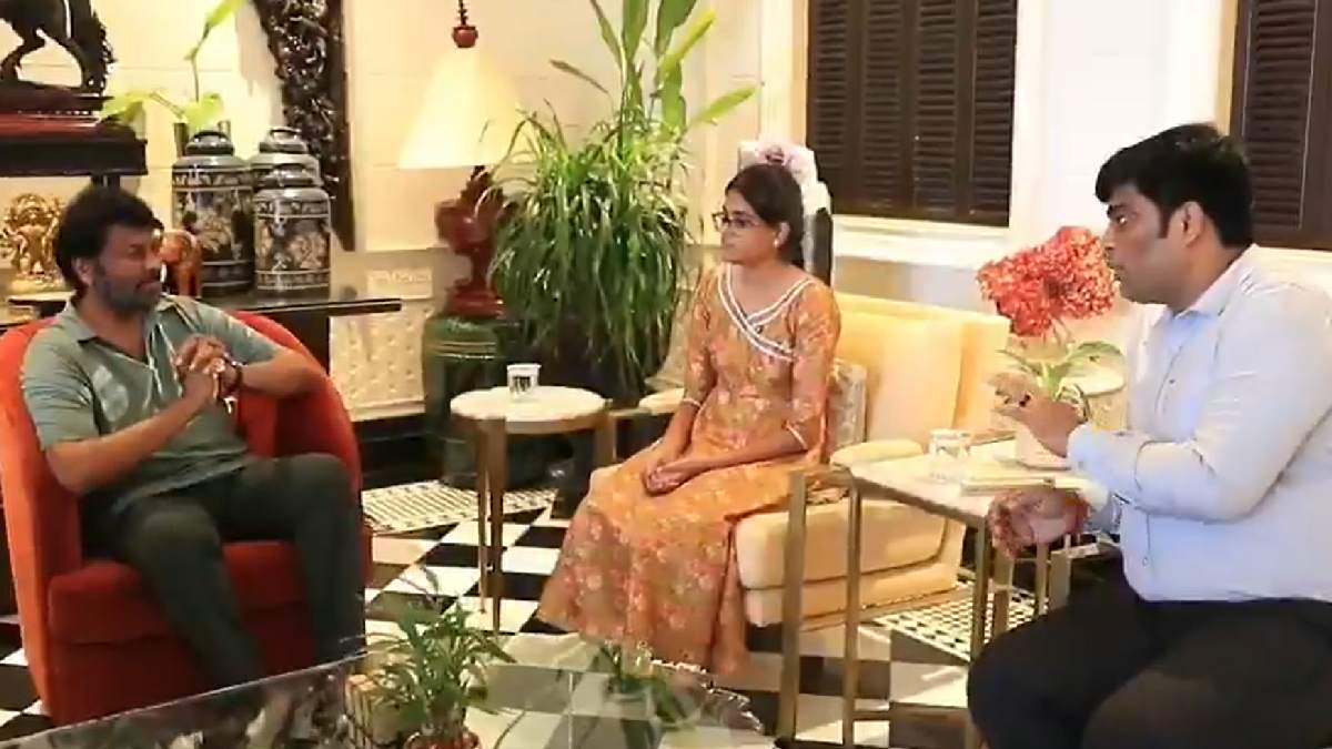 Megastar Chiranjeevi Meets TG EAPCET State Topper M. Rushi, Fulfills Father’s Emotional Promise