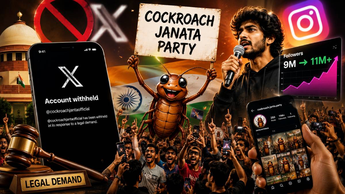 ಸೋಷಿಯಲ್ ಮೀಡಿಯಾದಲ್ಲಿ 'ಕಾಕ್ರೋಚ್ ಜನತಾ ಪಾರ್ಟಿ' ಹಲ್‌ಚಲ್: ಎಕ್ಸ್ ಖಾತೆ ಬ್ಯಾನ್, ಇನ್‌ಸ್ಟಾಗ್ರಾಮ್‌ನಲ್ಲಿ ಹೆಚ್ಚಿದ ಅಬ್ಬರ!!