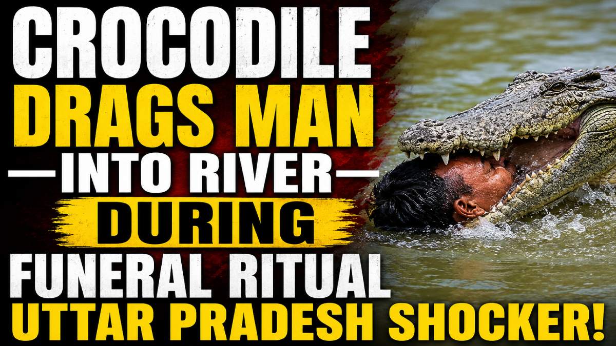 Uttar Pradesh: Man Dragged Away by Crocodile During Funeral Ritual in Saryu River