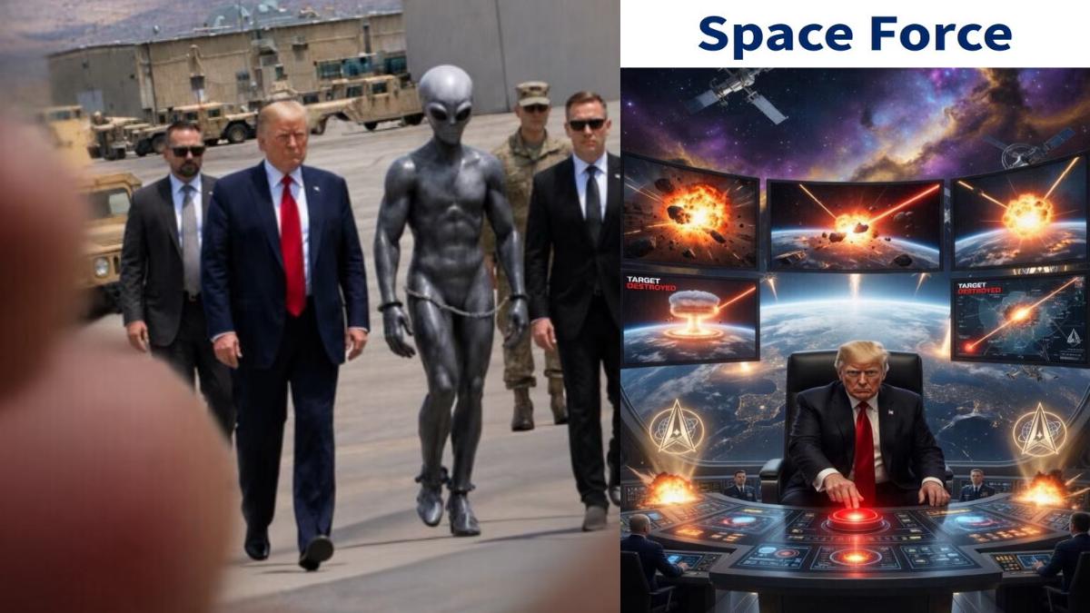 Trump’s Viral Alien Photo Sparks Hilarious Internet Reactions About ‘Alien’s Abs’