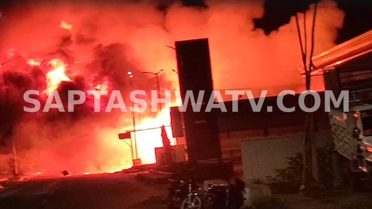 Massive Fire Guts Furniture Showroom in Belagavi