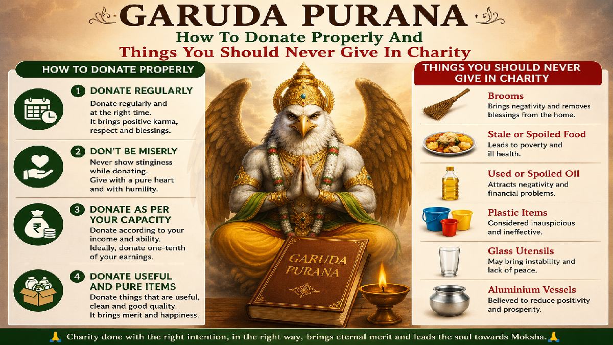 Garuda Purana: How To Donate Properly And Things You Should Never Give In Charity