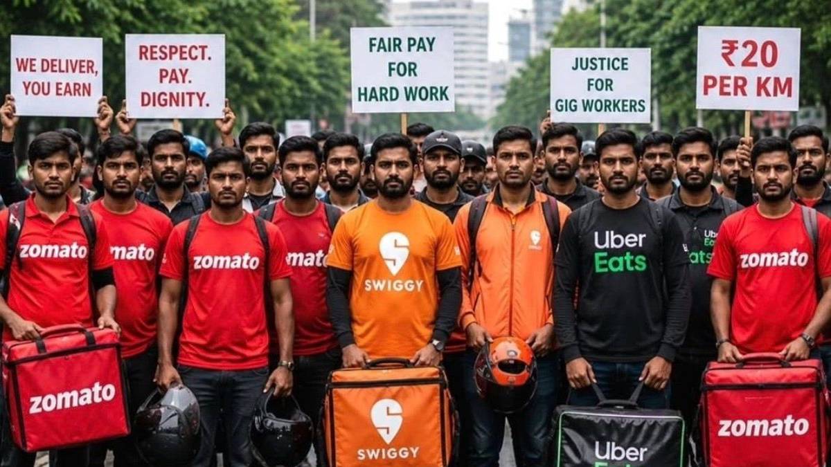 Gig Workers Demand Fair Pay: The Call for ₹20 Per Kilometer Compensation