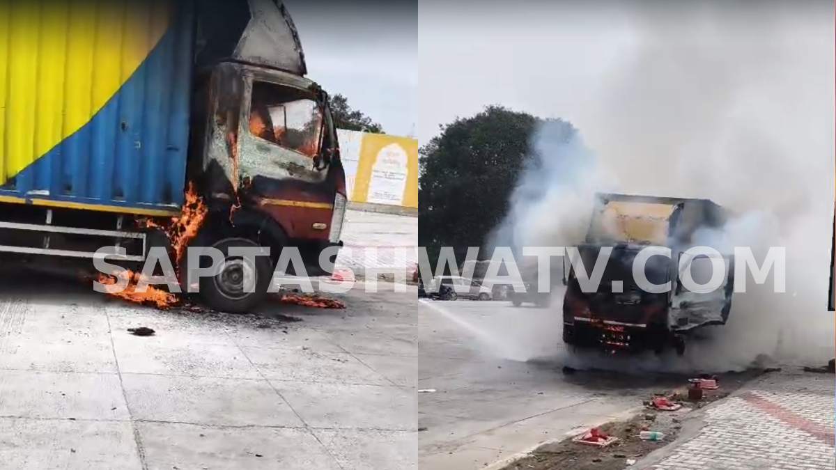 Bengaluru: Goods Tanker Bursts Into Flames Near Electronic City NICE Road Toll