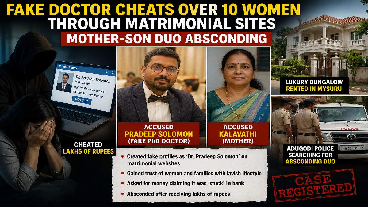 Fake PhD Groom Cheats Women on Matrimonial Sites in Bengaluru and Mysuru