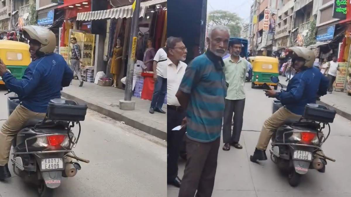 Traffic Rules for Public Only? Cop Faces Heat Over Pending Challans and Behaviour