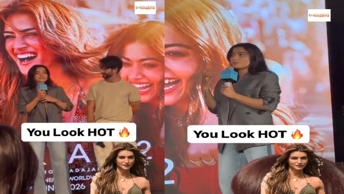 Rashmika Mandanna’s Viral Slip-Up at Cocktail 2 Event While Praising Kriti Sanon