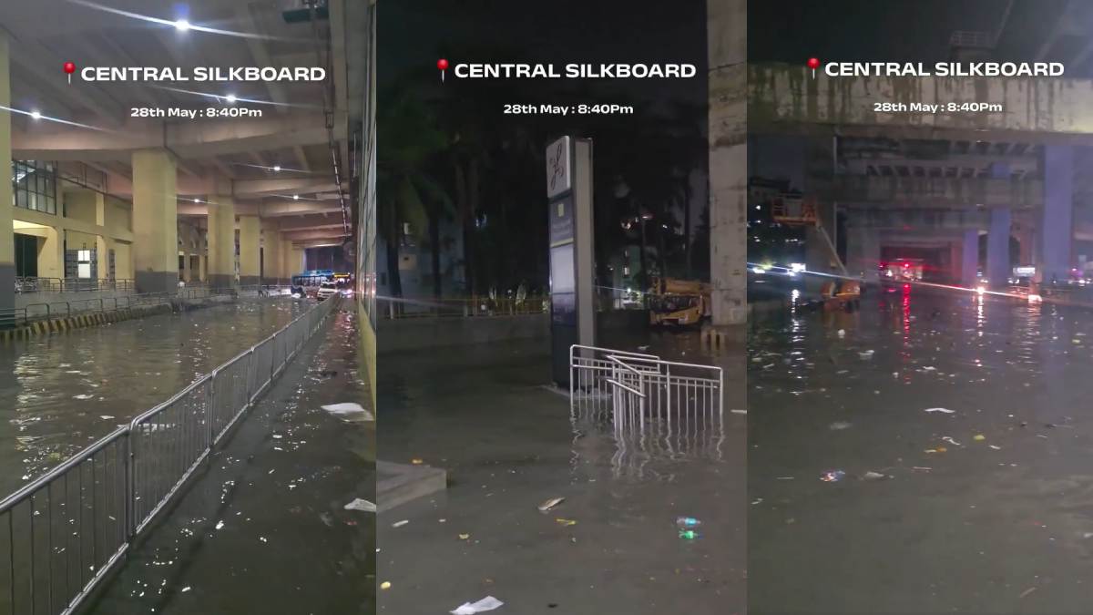 Silk Board Flooded After Heavy Rain | Photo Credit: https://x.com/karnatakaportf