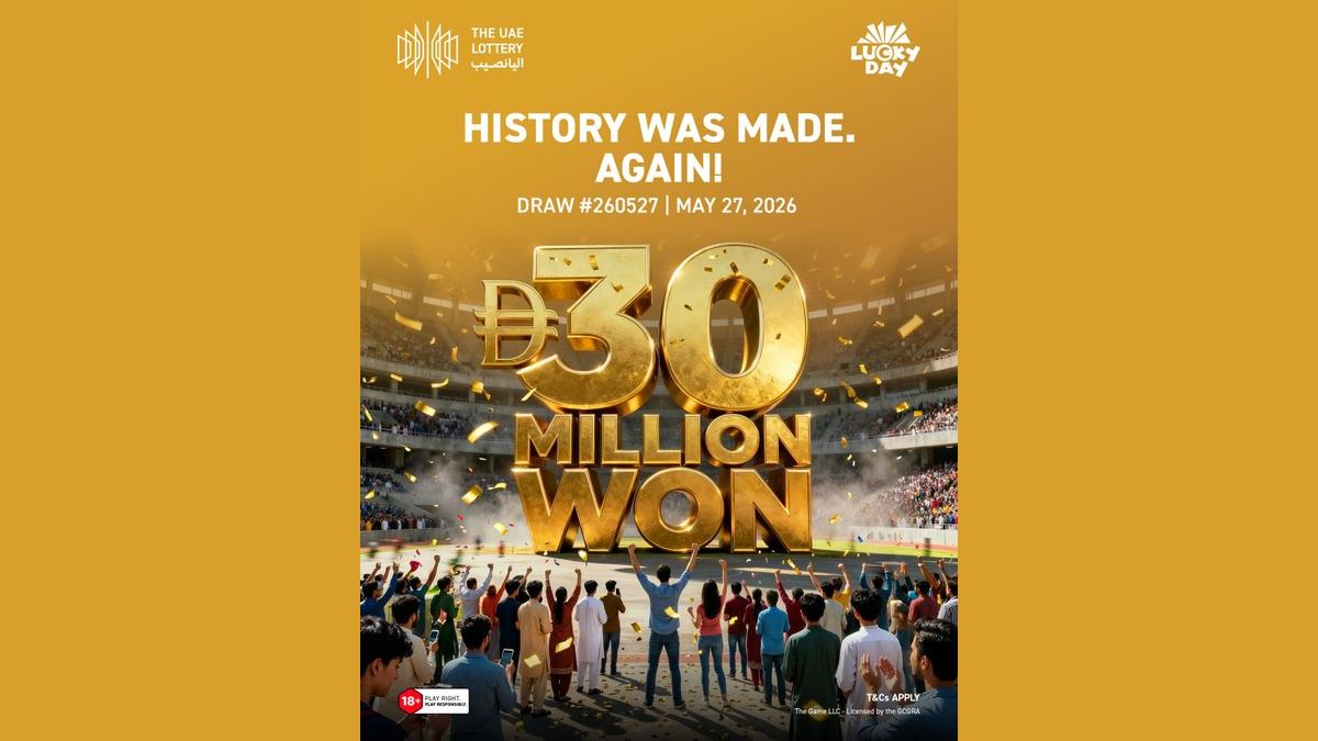 UAE Lottery Creates History as Resident Wins Dh30 Million Grand Prize During Eid Al Adha Draw