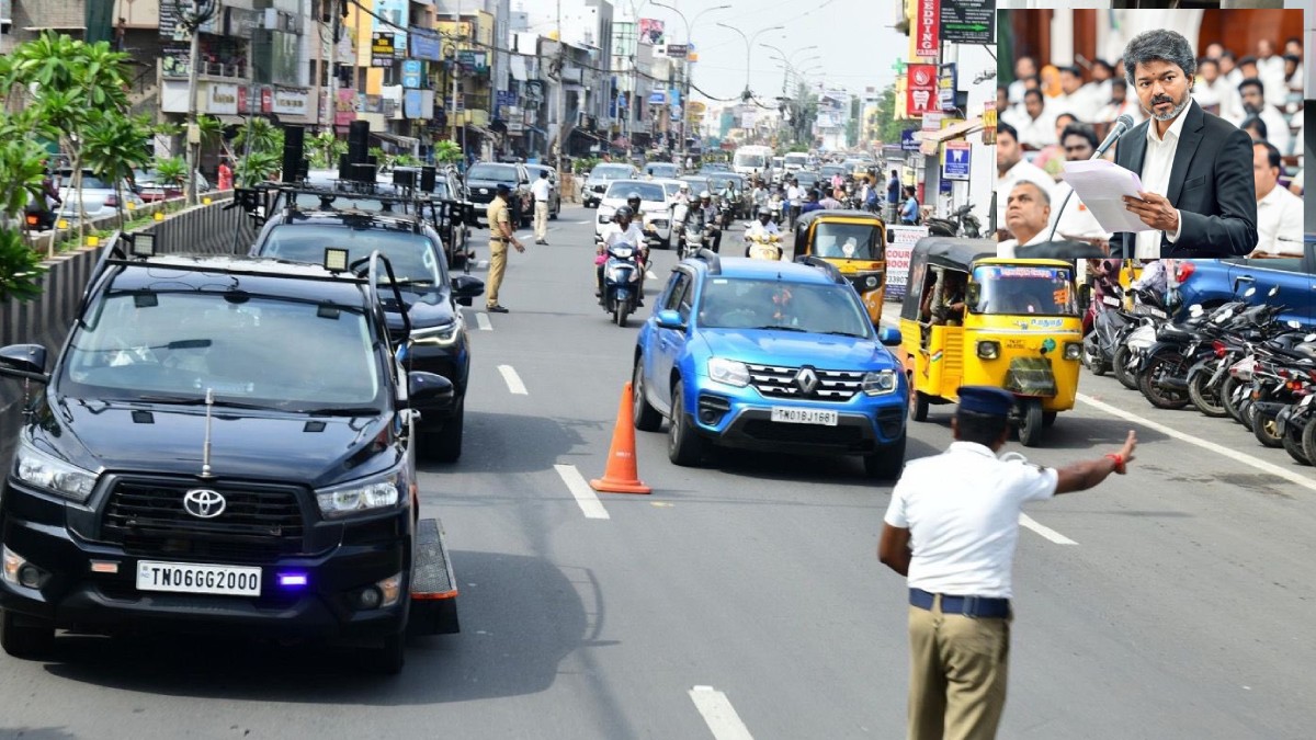 Tamil Nadu CM Vijay’s Convoy Wins Praise for Free-Flowing Traffic in Chennai