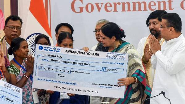 Annapurna Yojana Launched in West Bengal: CM Suvendu Adhikari Transfers ₹3,000 to Over 28 Lakh Women on Day 1