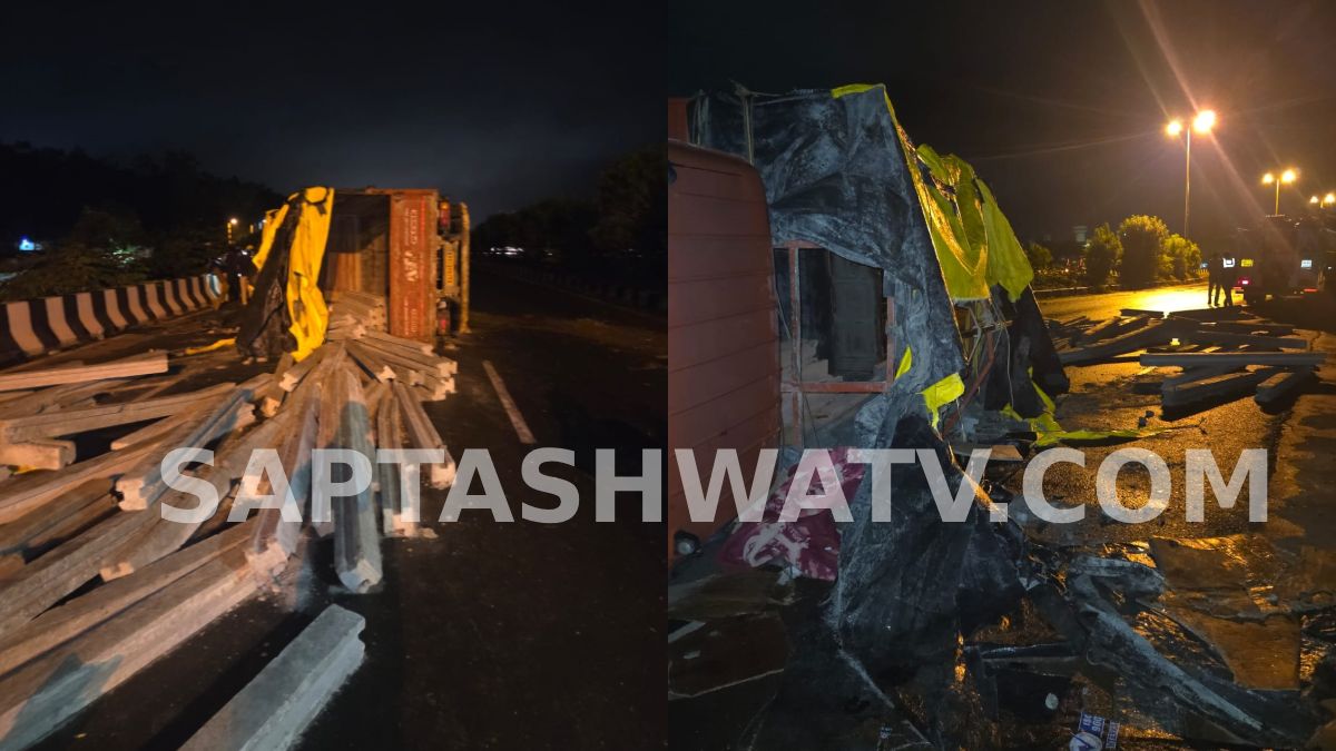 Belagavi Accident: Three Workers Killed After Cement Pole Vehicle Overturns Near Kittur