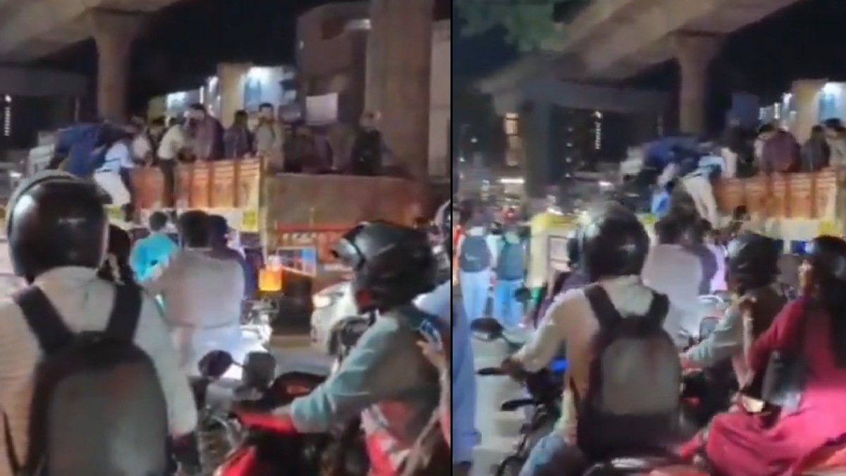Bengaluru Metro Breakdown Triggers Commuter Chaos, Office-Goers Hitch Rides on Trucks as BJP Slams Karnataka Government