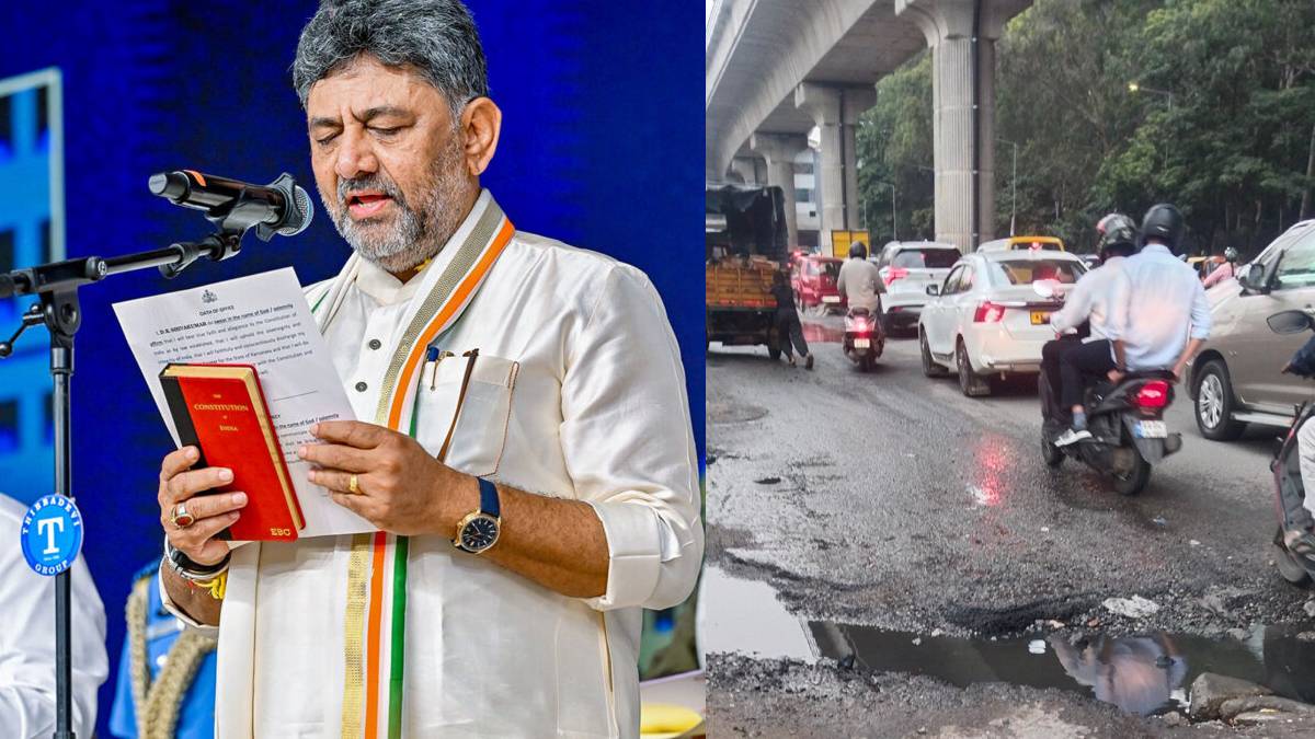 New Karnataka CM D.K. Shivakumar Allocates ₹2,000 Crore for Bengaluru Road Repairs on Day 1