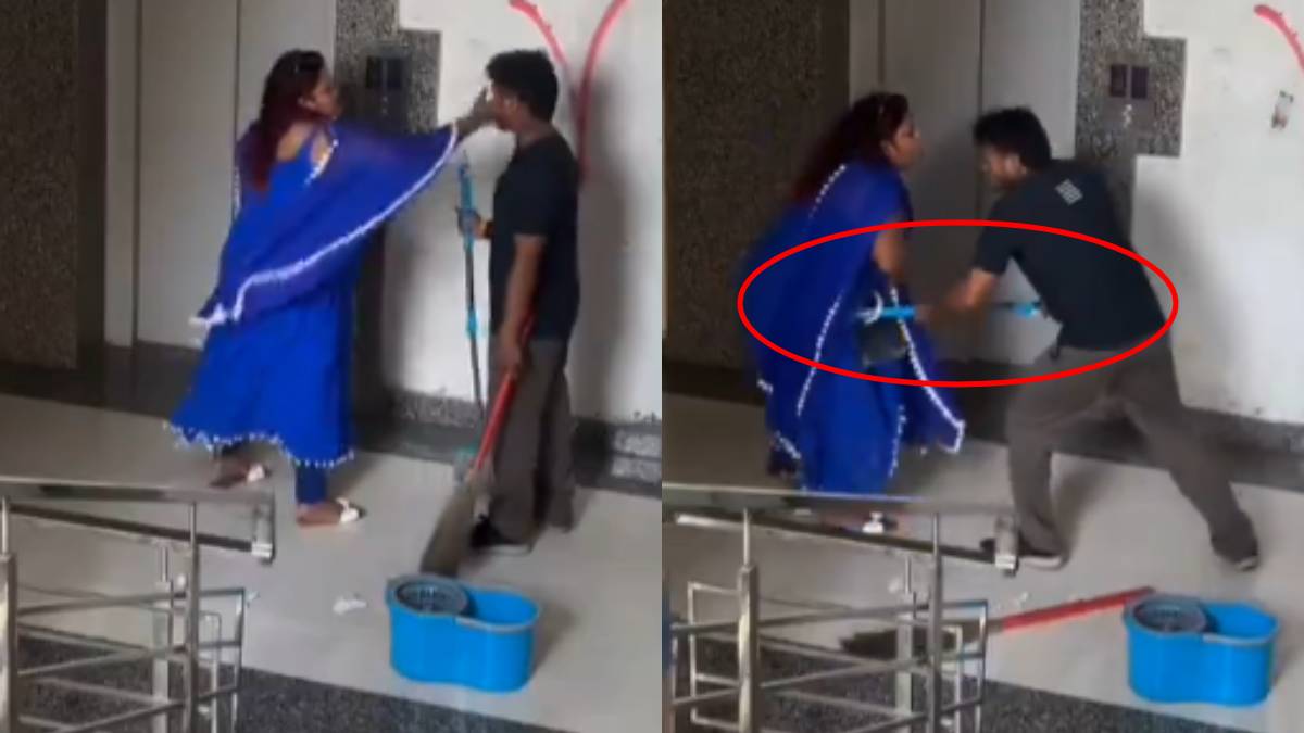 ಪೌರಕಾರ್ಮಿಕನ ಕೆನ್ನೆಗೆ ಬಾರಿಸಿದ ಮಹಿಳೆ - ಮುಂದಿನ ಸೆಕೆಂಡಲ್ಲೇ ಆತ ಕೊಟ್ಟ ತಿರುಗೇಟು ನೋಡಿದ್ರೆ ಶಾಕ್ ಆಗ್ತೀರಾ!!