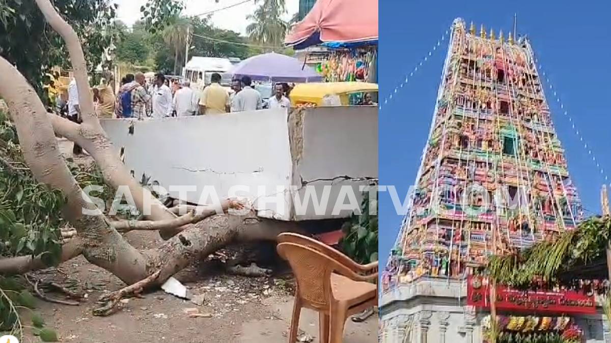 ಘಾಟಿ ಸುಬ್ರಹ್ಮಣ್ಯ ಕ್ಷೇತ್ರದಲ್ಲಿ ಭೀಕರ ಅವಘಡ - ಬಸ್ ತಂಗುದಾಣದ ಮೇಲೆ ಕುಸಿದು ಬಿದ್ದ ಬೃಹತ್ ಅರಳಿ ಮರದ ಕೊಂಬೆ!!