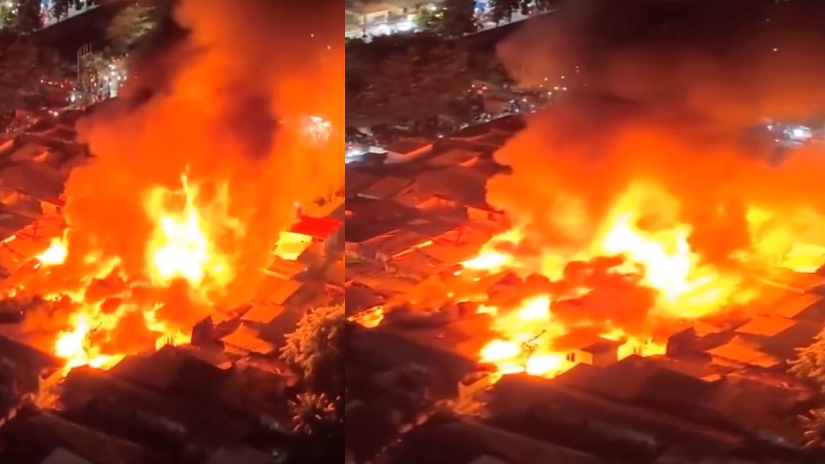 Jakarta Jiung Market Fire | Photo Credit: https://x.com/WeatherMonitors