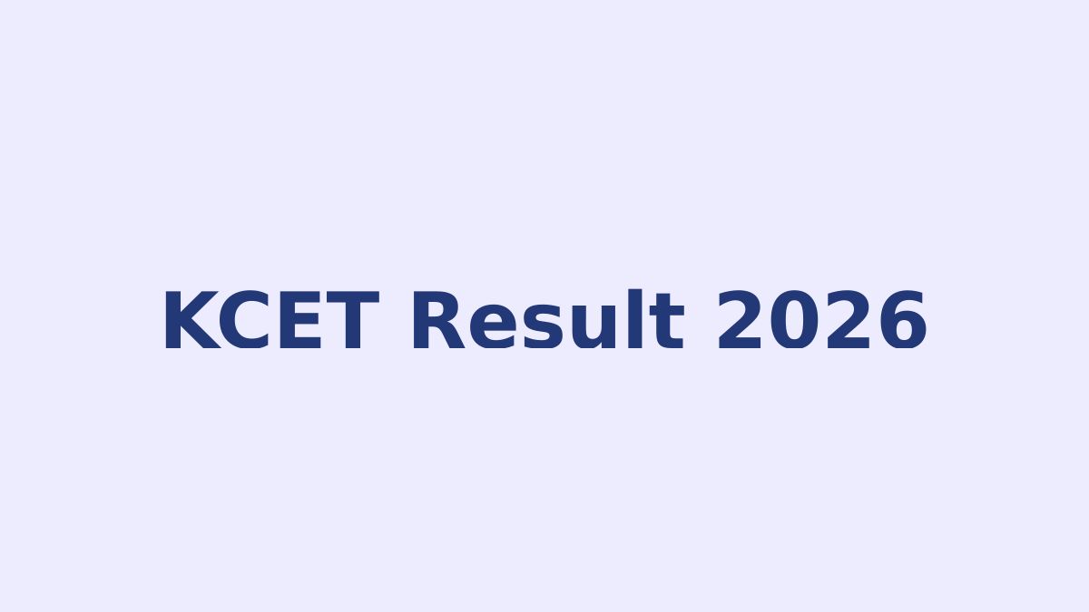 KCET Results 2026 Declared: Check UGCET Scorecards Online