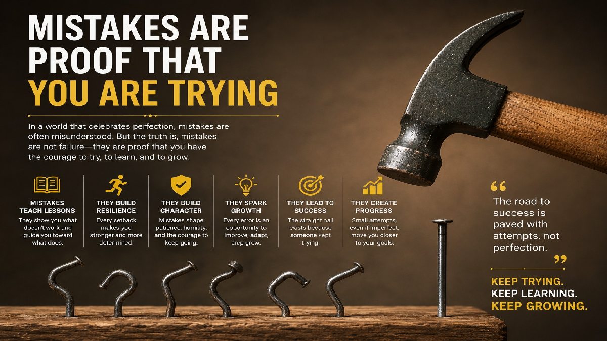 Mistakes Are Proof That You Are Trying