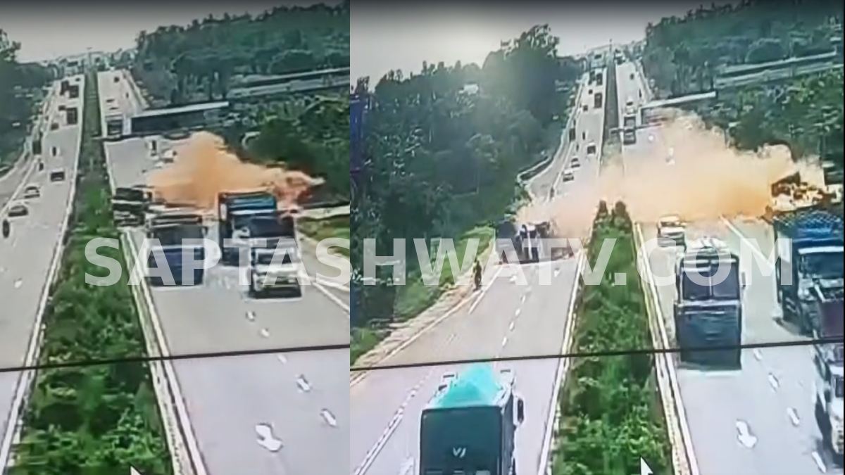 Bengaluru: Lorry Triggers Multi-Vehicle Accident on NH-648 Near Lakshmipura Gate