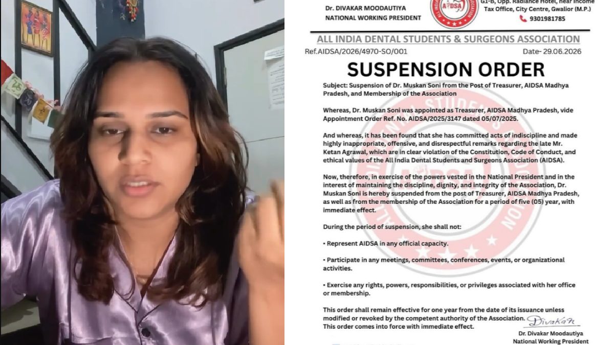 Dentist Dr Muskan Soni Suspended After Mocking Ketan Agarwal Murder; Issues Public Apology