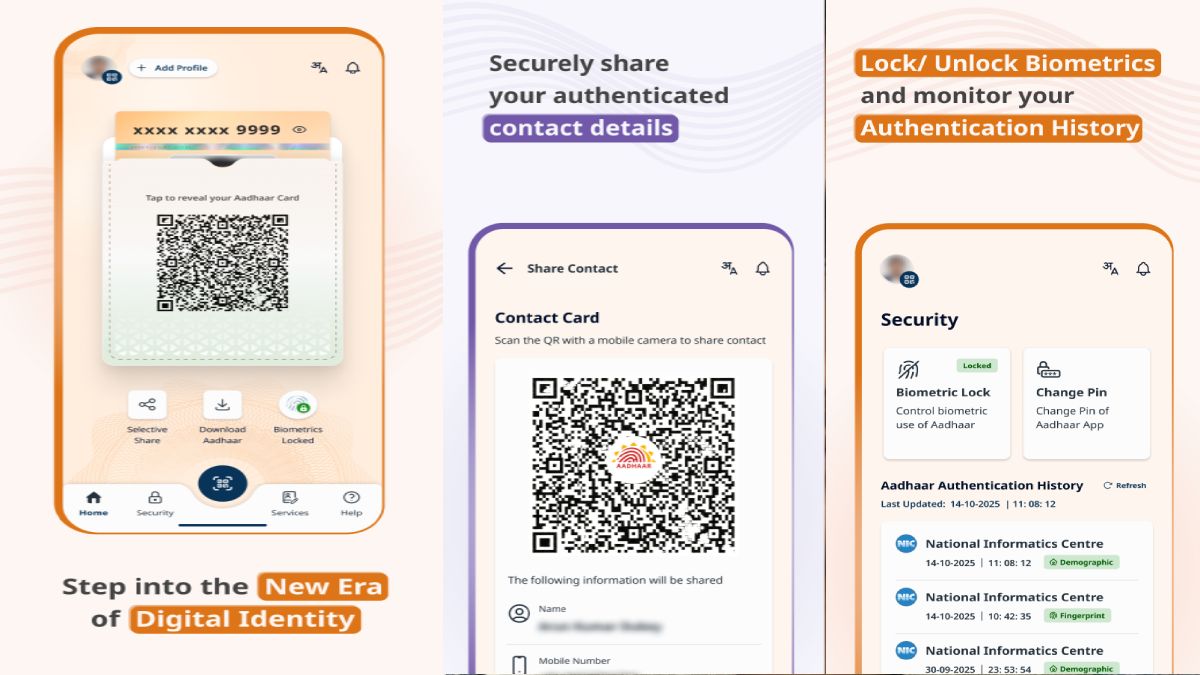 New Aadhaar App Launched: QR Verification, Face Authentication, Biometric Controls and More Explained